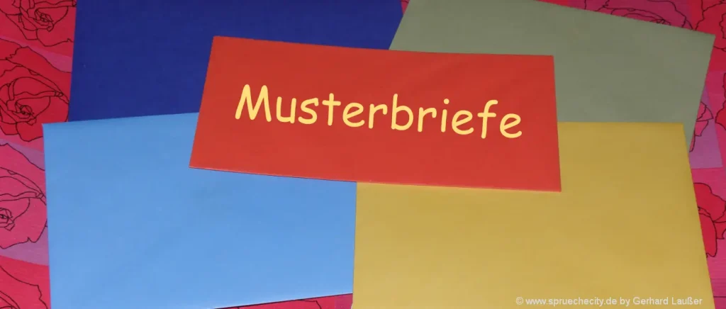 Beispiele Texte zum Briefe schreiben Vorlagen & Musterbriefe download