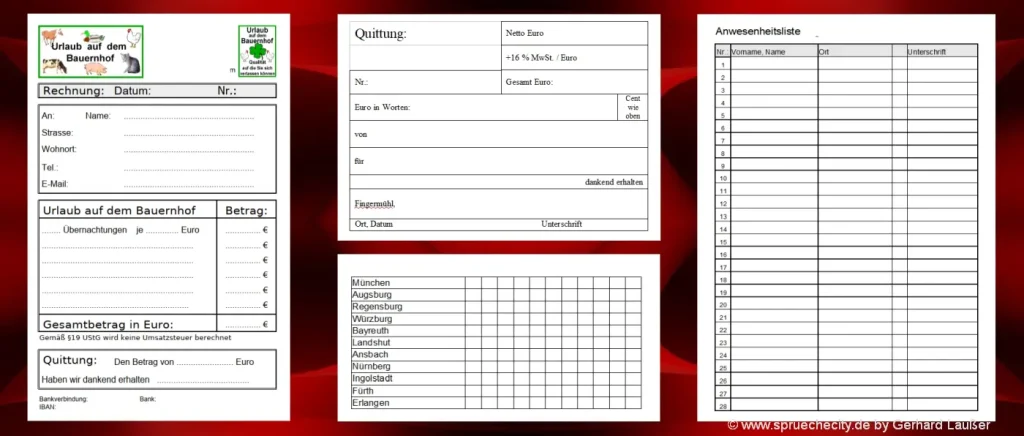 Kostenlose Quittung Vorlage - Muster Formular Download als PDF zum ausdrucken